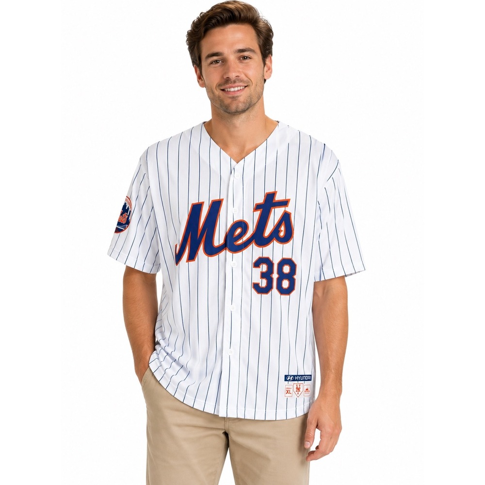 Mets Jersey Adult XL White Good Devin Williams 38 Pinstripe Baseball Giveaway